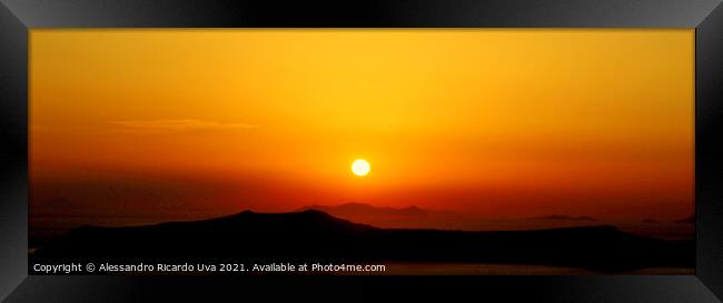 Sunset Framed Print by Alessandro Ricardo Uva