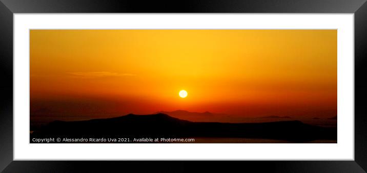 Sunset Framed Mounted Print by Alessandro Ricardo Uva