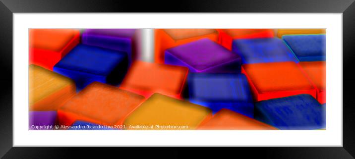 Abstract  lights Framed Mounted Print by Alessandro Ricardo Uva