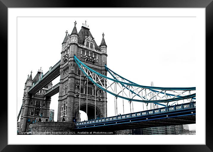 Tower Bridge Framed Mounted Print by Alessandro Ricardo Uva