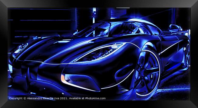 Sport Car Framed Print by Alessandro Ricardo Uva