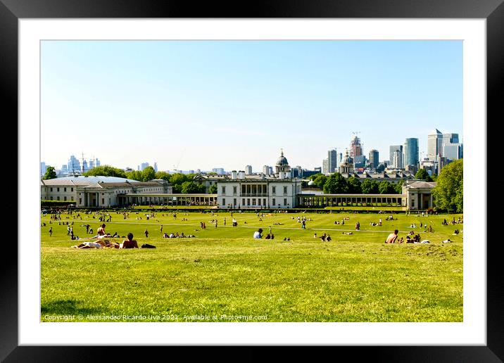 Greenwich Park Framed Mounted Print by Alessandro Ricardo Uva