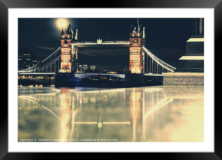 Tower bridge - London Framed Mounted Print by Alessandro Ricardo Uva