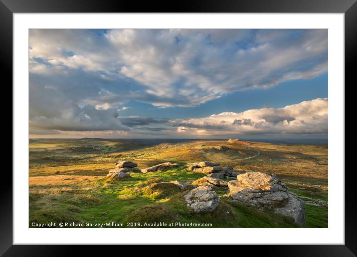 View from Rippon Tor to Haytor Framed Mounted Print by Richard GarveyWilliams
