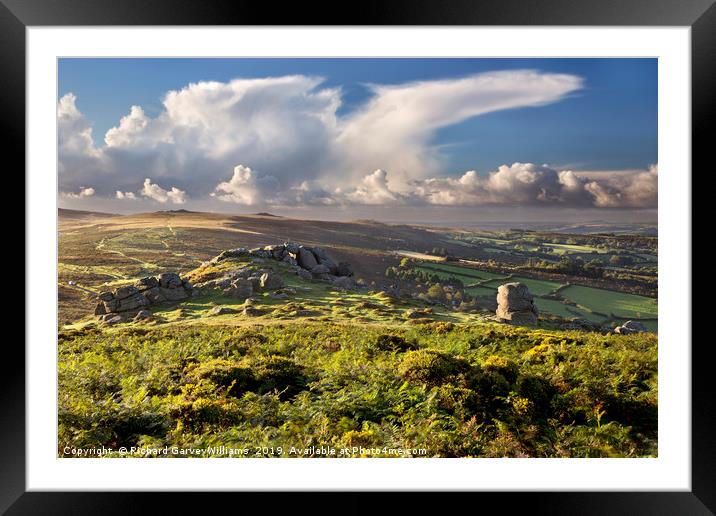 View of Bell Tor in Dartmoor National Park Framed Mounted Print by Richard GarveyWilliams
