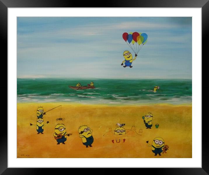Minions at the seaside Framed Mounted Print by Steve Boston