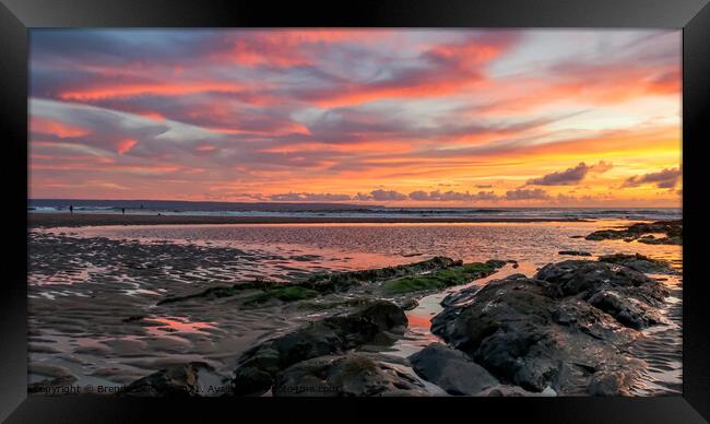 September Sunset Framed Print by Brenda Belcher