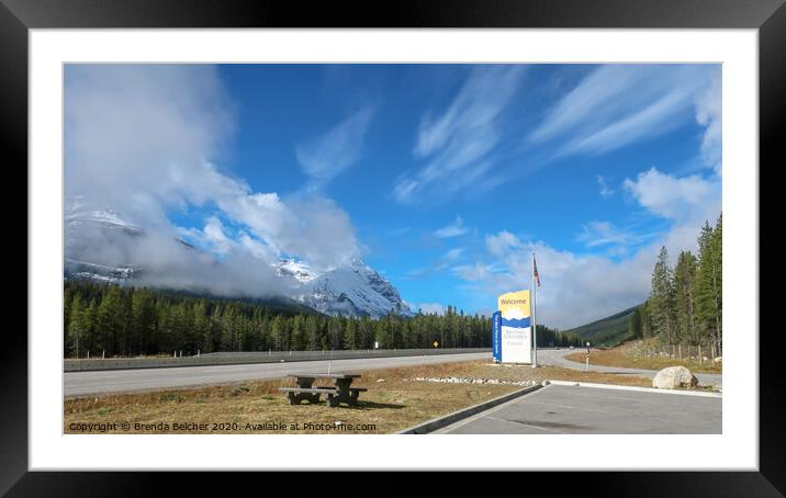 The Canadian Rockies, British Columbia Framed Mounted Print by Brenda Belcher