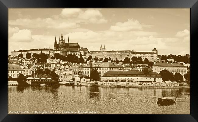 Cityscape of Prague - Czech Republic  Framed Print by M. J. Photography