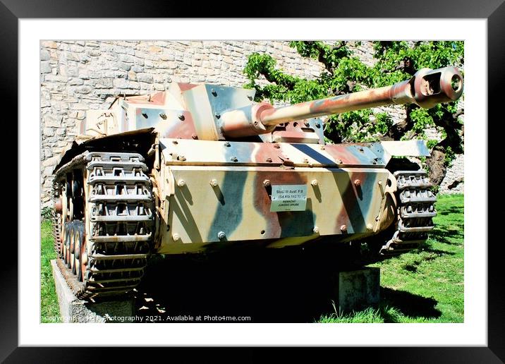 Old German tank Framed Mounted Print by M. J. Photography