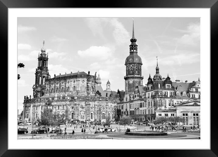 Dresden Castle and old town palaces  Framed Mounted Print by M. J. Photography