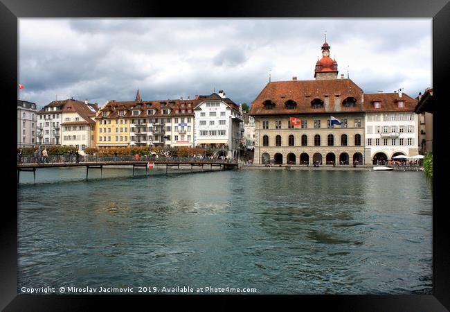 Historic city center of Lucerne, Canton of Lucerne Framed Print by M. J. Photography