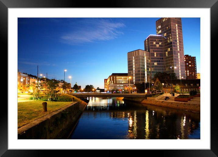 Malmo city urban landscape, Sweden Framed Mounted Print by M. J. Photography