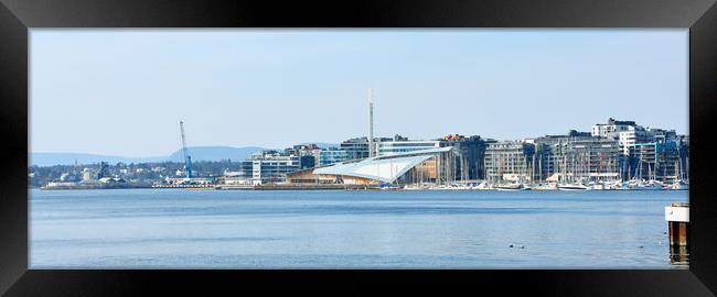 Cityscape of Oslo, Norway. Framed Print by M. J. Photography