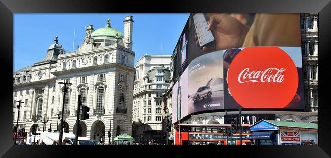 Piccadilly Circus of London Framed Print by M. J. Photography
