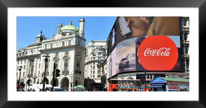 Piccadilly Circus of London Framed Mounted Print by M. J. Photography