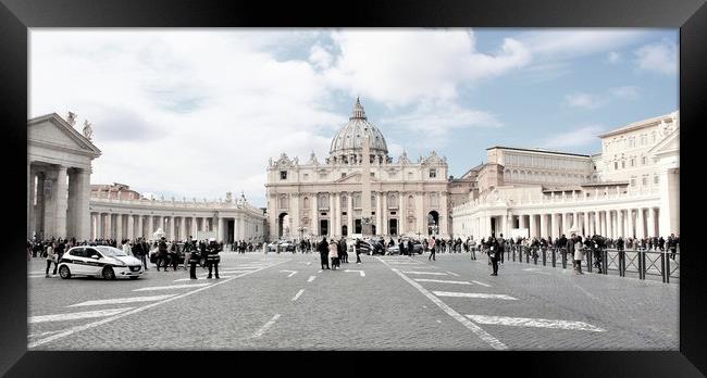 Vatican City, officially Vatican City State, is an Framed Print by M. J. Photography
