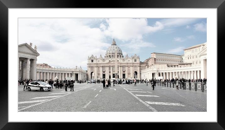 Vatican City, officially Vatican City State, is an Framed Mounted Print by M. J. Photography
