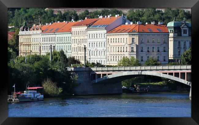 cityscape of Prague, Czech Republic. Framed Print by M. J. Photography