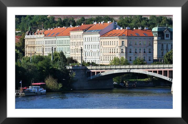 cityscape of Prague, Czech Republic. Framed Mounted Print by M. J. Photography