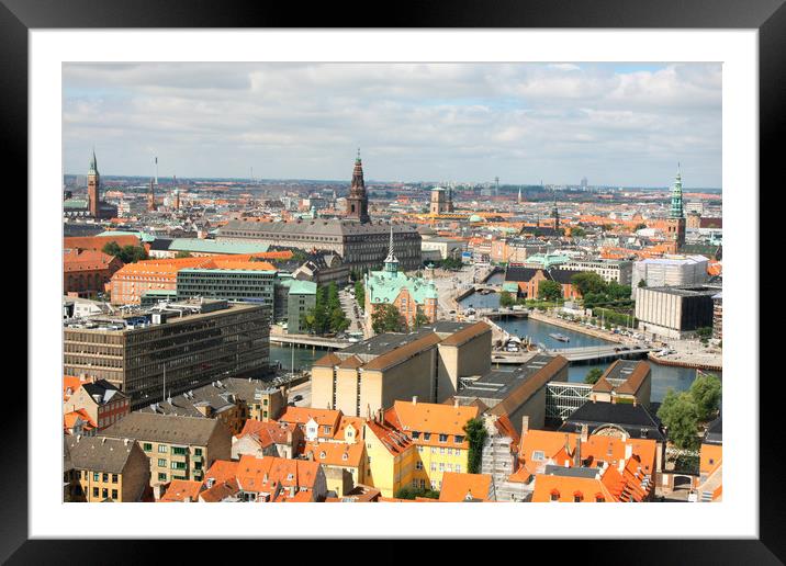 Copenhagen City, Denmark, Scandinavia Framed Mounted Print by M. J. Photography