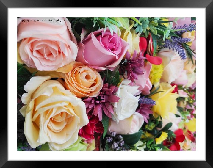 Flower arrangements Framed Mounted Print by M. J. Photography