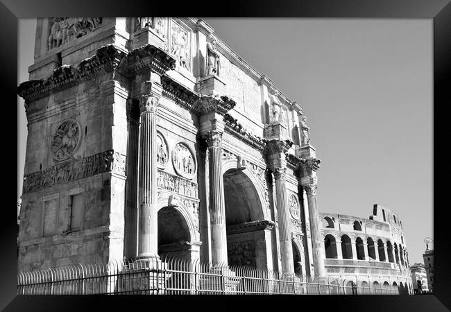 Arch of Constantine, (AD 312), one of three surviv Framed Print by M. J. Photography