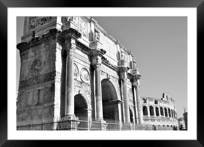 Arch of Constantine, (AD 312), one of three surviv Framed Mounted Print by M. J. Photography