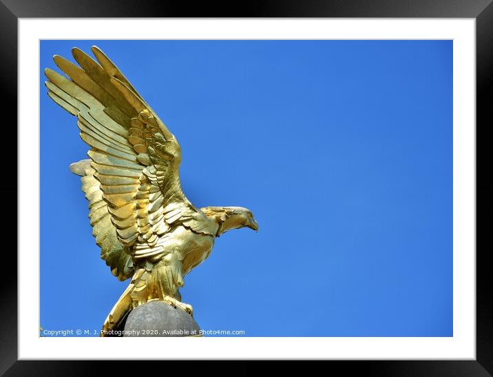 Golden Eagle, part of the Royal Air Force Memorial Framed Mounted Print by M. J. Photography
