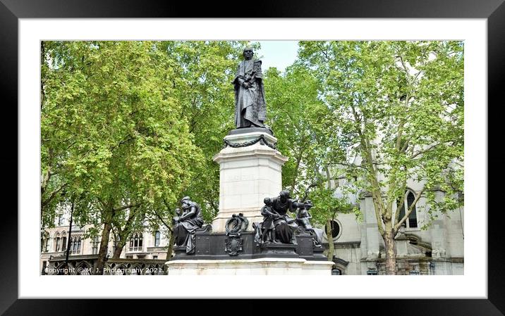 The statue in question is of William Ewart Gladstone (1809 - 1898) Framed Mounted Print by M. J. Photography
