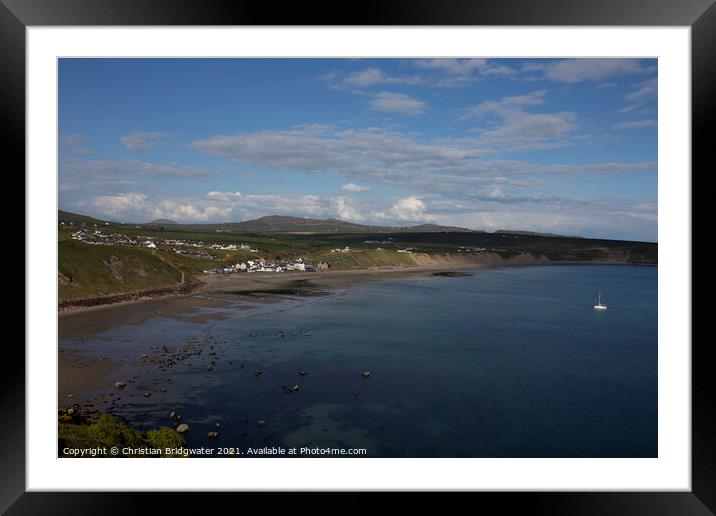 Aberdaron coastline Framed Mounted Print by Christian Bridgwater