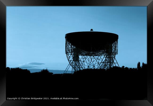 Jodrell Bank Telescope 1 Framed Print by Christian Bridgwater