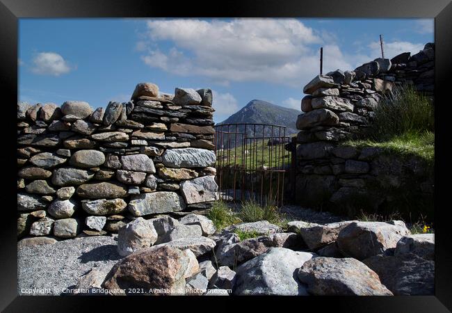 Cwm Idwal 1 Framed Print by Christian Bridgwater