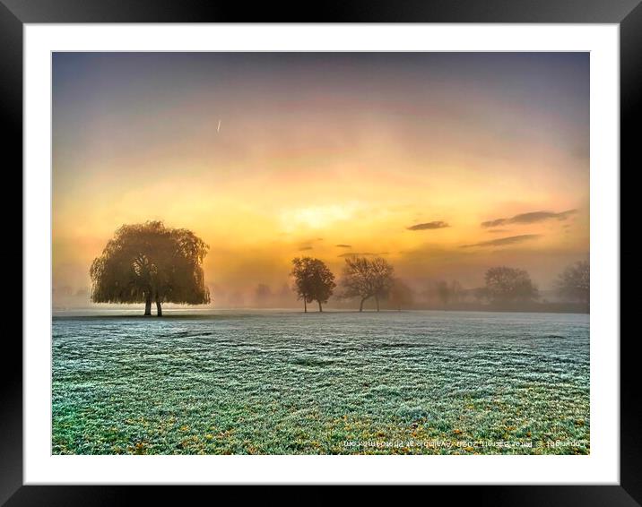 Harrowlodge Park sunrise  Framed Mounted Print by Peter Barrett