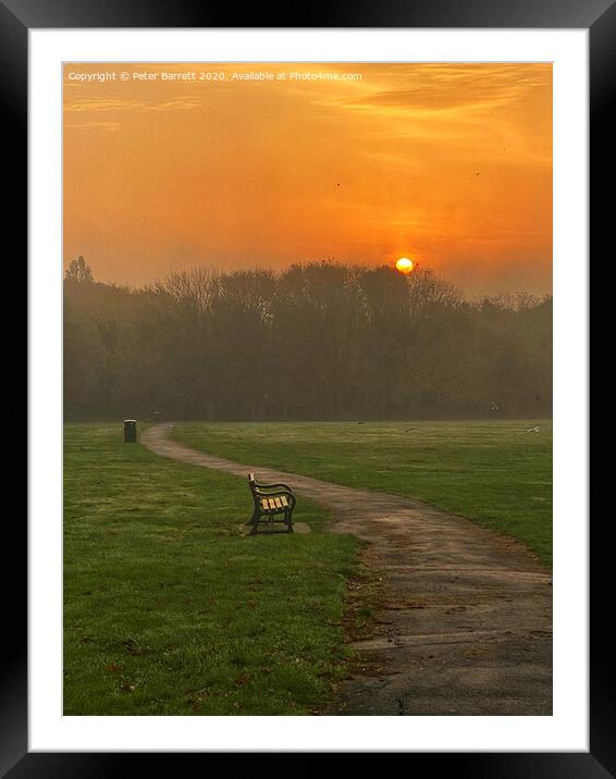 The Lonely Path at Sunrise Framed Mounted Print by Peter Barrett