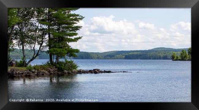 Breeze on Calabogie Lake, Canada Framed Print by Rehanna Neky