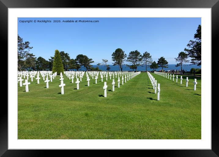The Normandy American Cemetery  Framed Mounted Print by Rocklights 