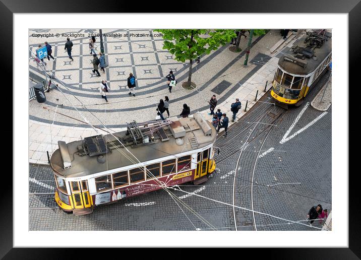 Tram in Lisbon Framed Mounted Print by Rocklights 