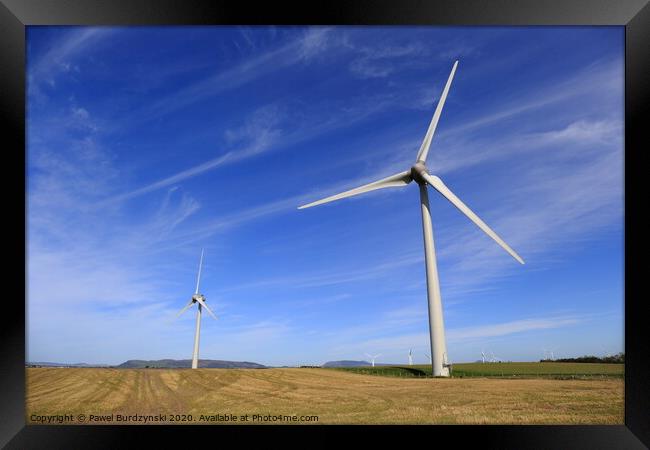 Wind farm Framed Print by Pawel Burdzynski