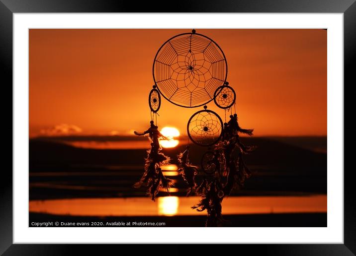 Sunset dreams Framed Mounted Print by Duane evans