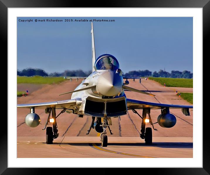 Taxiing Typhoon Framed Mounted Print by mark Richardson