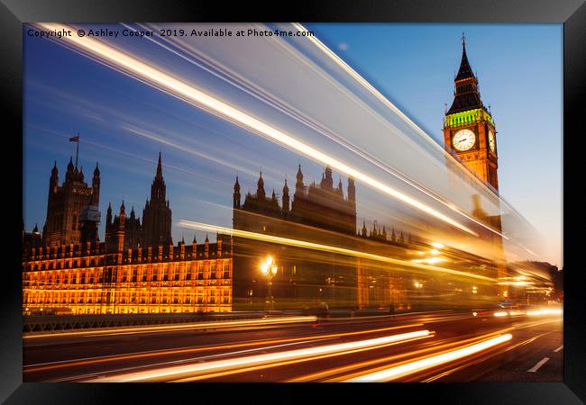 The Houses of Parliament and Big Ben Framed Print by Ashley Cooper