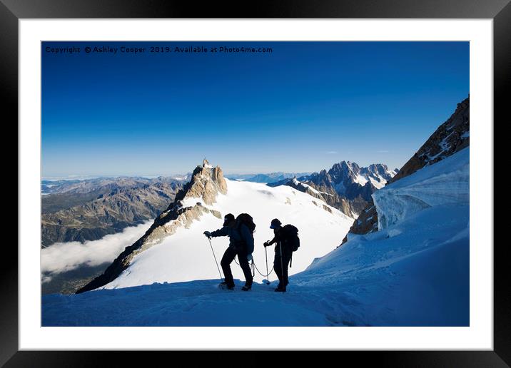 Alpine climber. Framed Mounted Print by Ashley Cooper