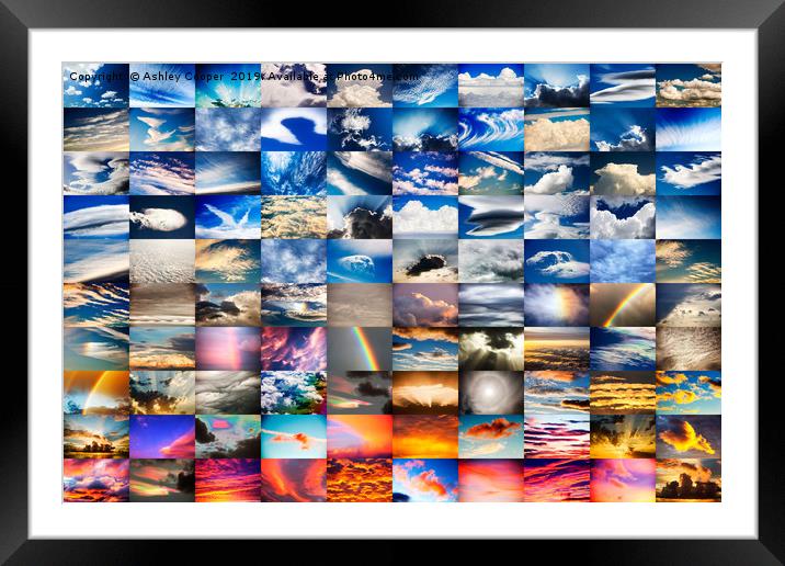 Clouds. Framed Mounted Print by Ashley Cooper