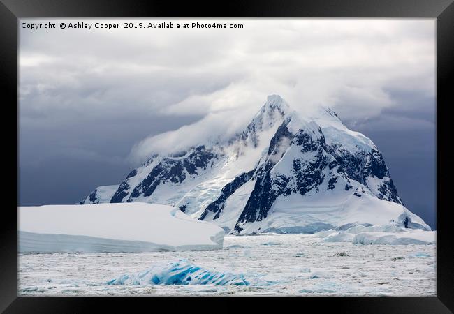 Ice peak. Framed Print by Ashley Cooper