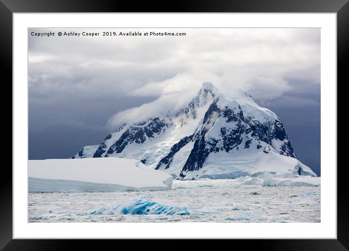 Ice peak. Framed Mounted Print by Ashley Cooper