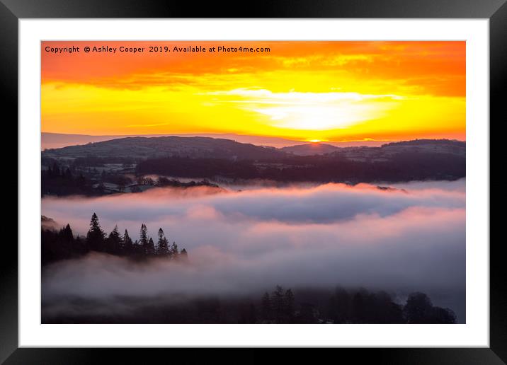 Ambleside dawn. Framed Mounted Print by Ashley Cooper