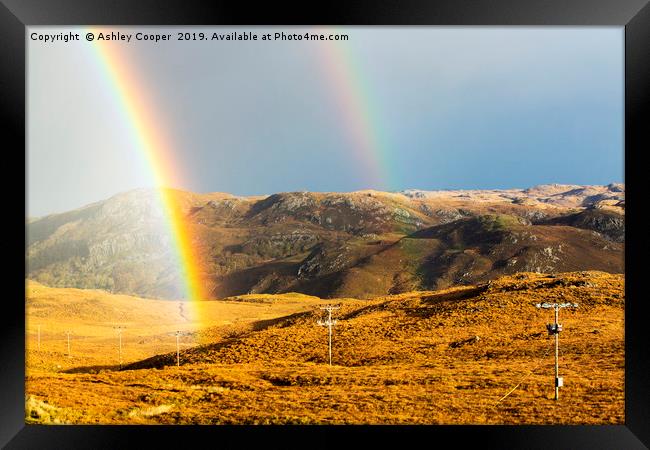 Scottish rainbow. Framed Print by Ashley Cooper