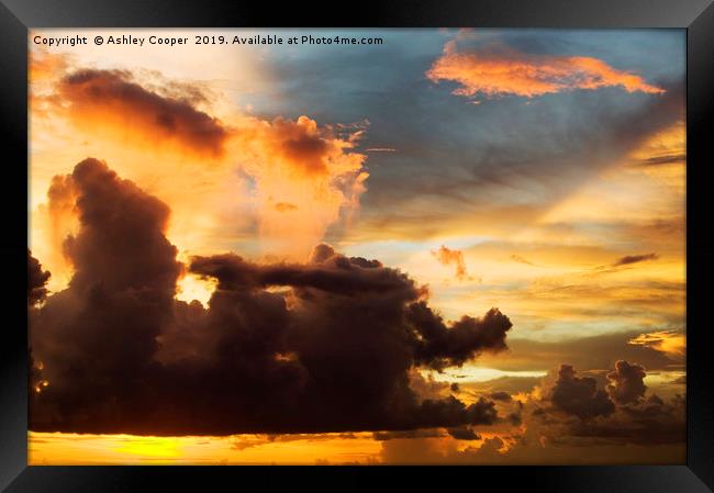 Towering clouds. Framed Print by Ashley Cooper