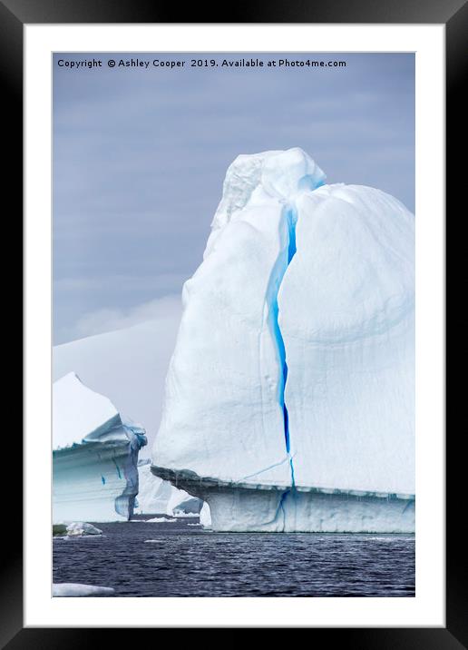 Blue crack. Framed Mounted Print by Ashley Cooper